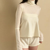 【NEW】Merino Wool 100% Sheer Turtle Neck