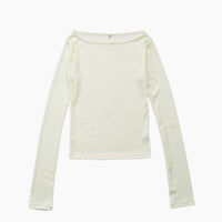 【NEW】Merino Wool 100% Sheer Long Sleeve Tops