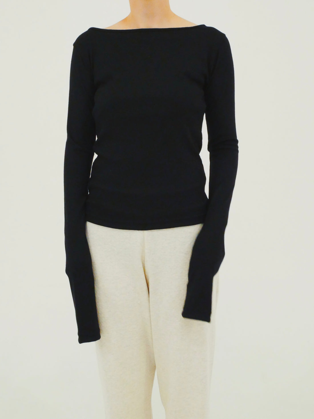 【NEW】Merino Wool 100% Sheer Long Sleeve Tops