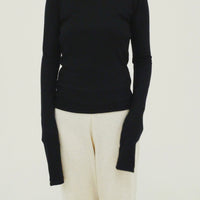 【NEW】Merino Wool 100% Sheer Long Sleeve Tops