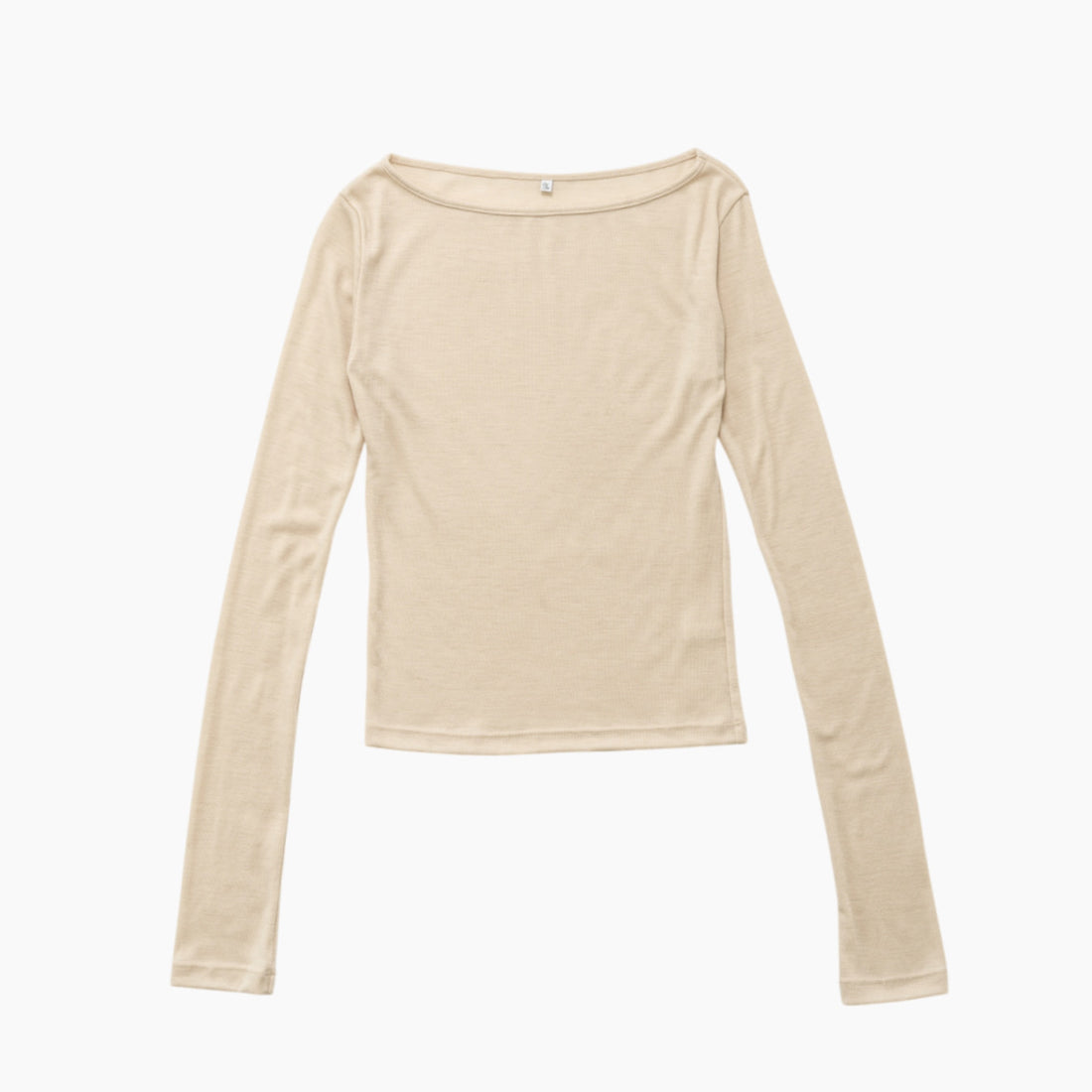 【NEW】Merino Wool 100% Sheer Long Sleeve Tops