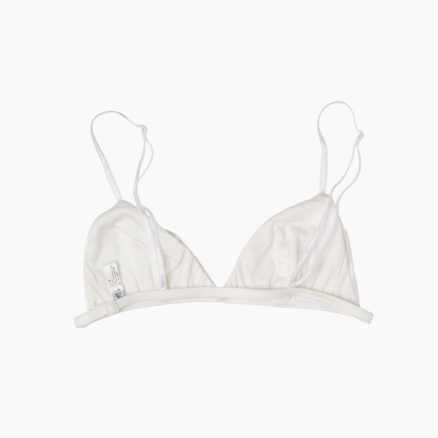 "D" Logo Satin Triangle Bra