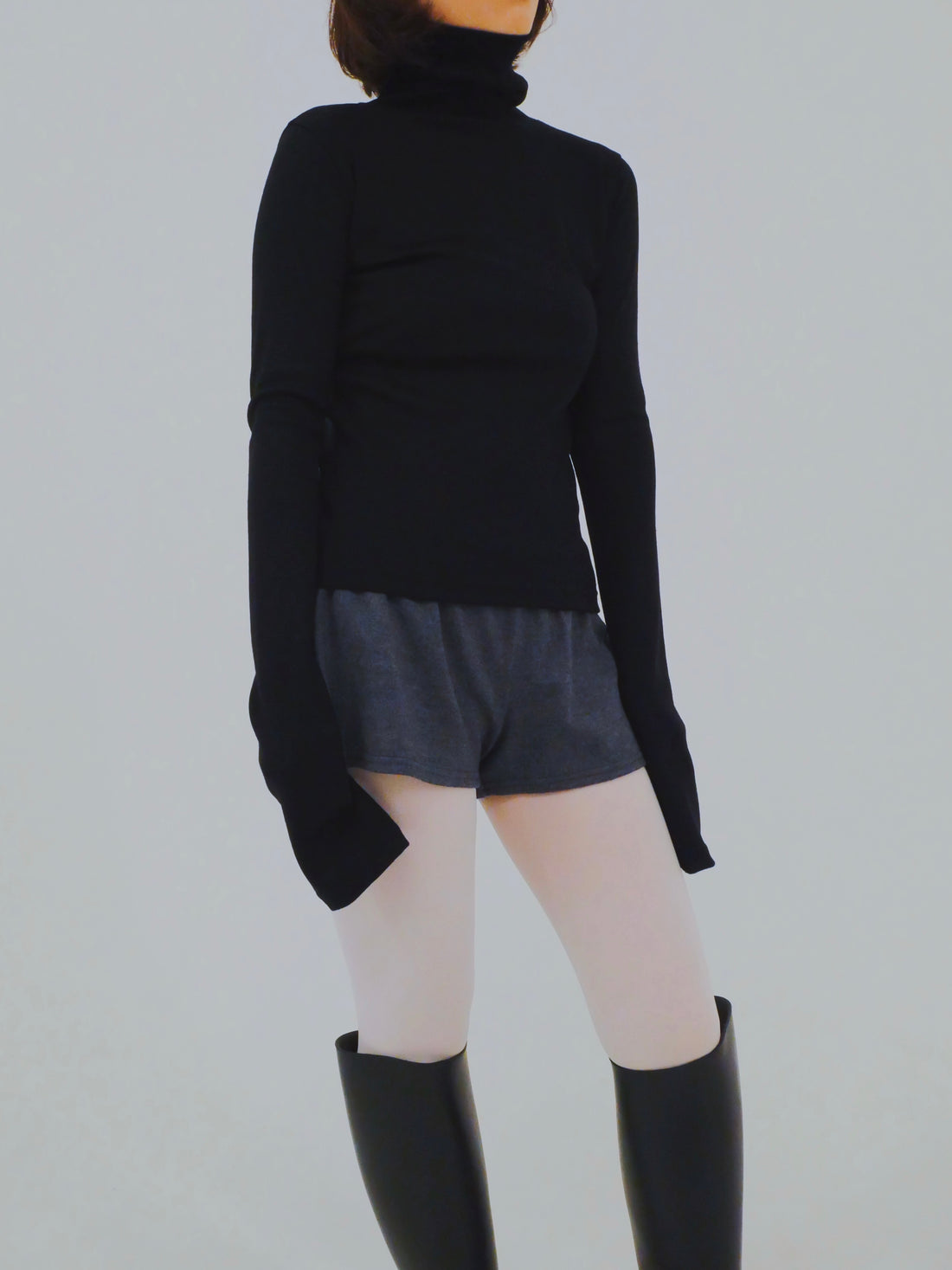 【NEW】Merino Wool 100% Sheer Turtle Neck