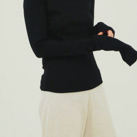 【NEW】Merino Wool 100% Sheer Long Sleeve Tops