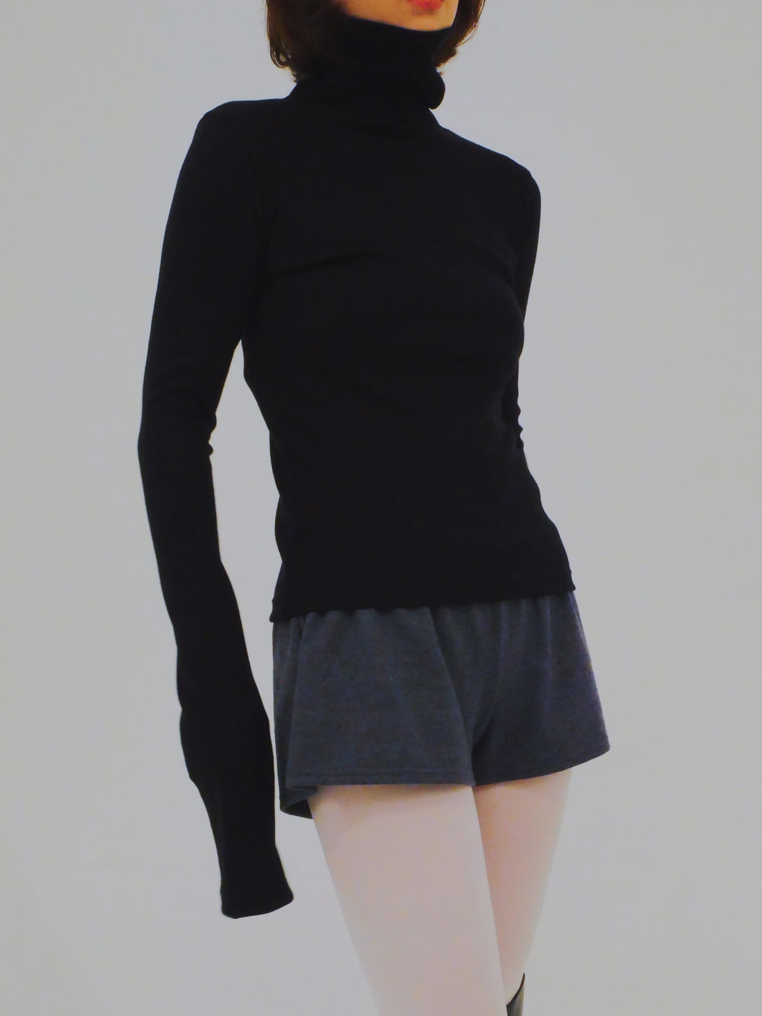 【NEW】Merino Wool 100% Sheer Turtle Neck