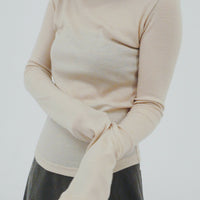 【NEW】Merino Wool 100% Sheer Long Sleeve Tops