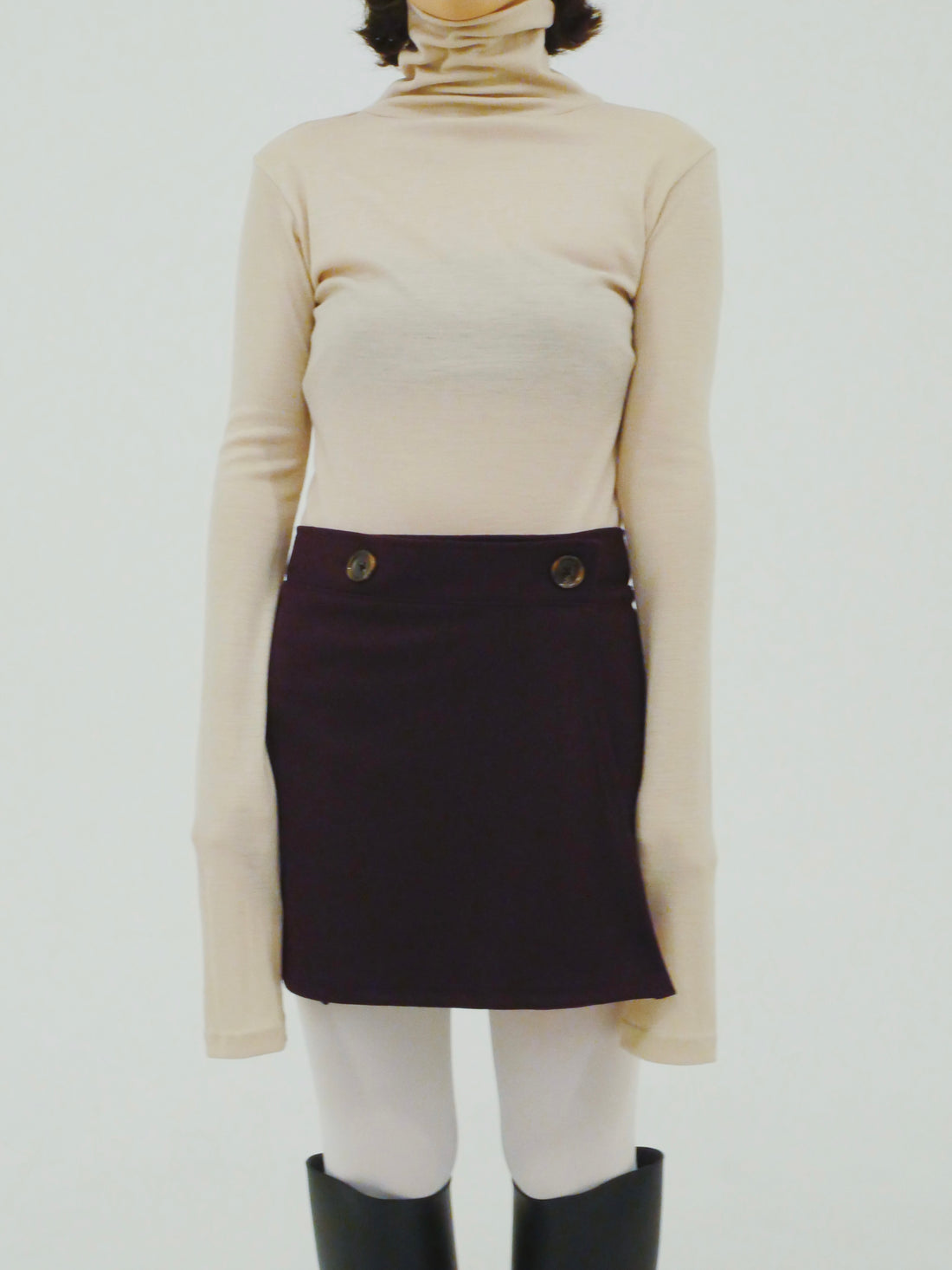 【NEW】Merino Wool 100% Sheer Turtle Neck