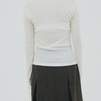 【NEW】Merino Wool 100% Sheer Long Sleeve Tops