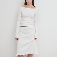 【NEW】Boat Neck Long Tee