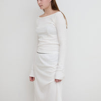 【NEW】Boat Neck Long Tee