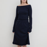 【NEW】Boat Neck Long Tee