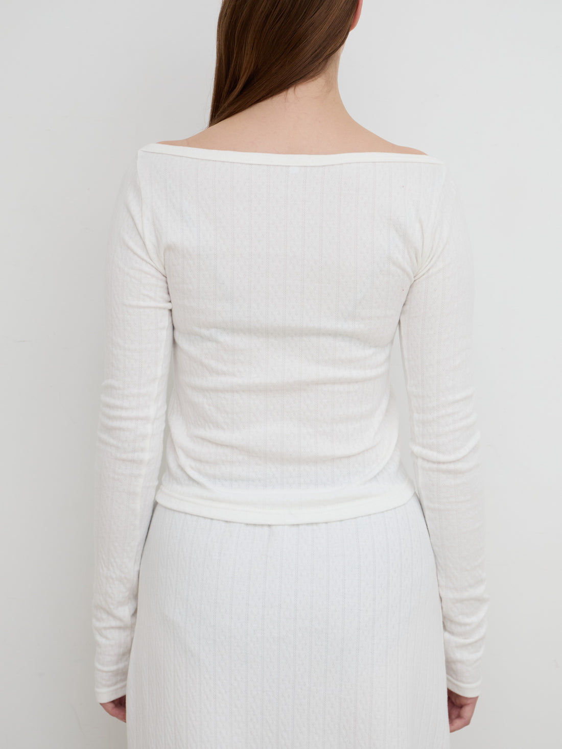 【NEW】Boat Neck Long Tee