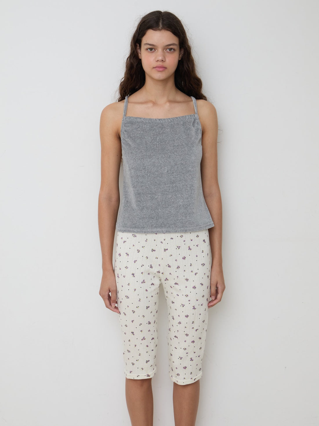 【NEW】Flower Dots Capri Leggings