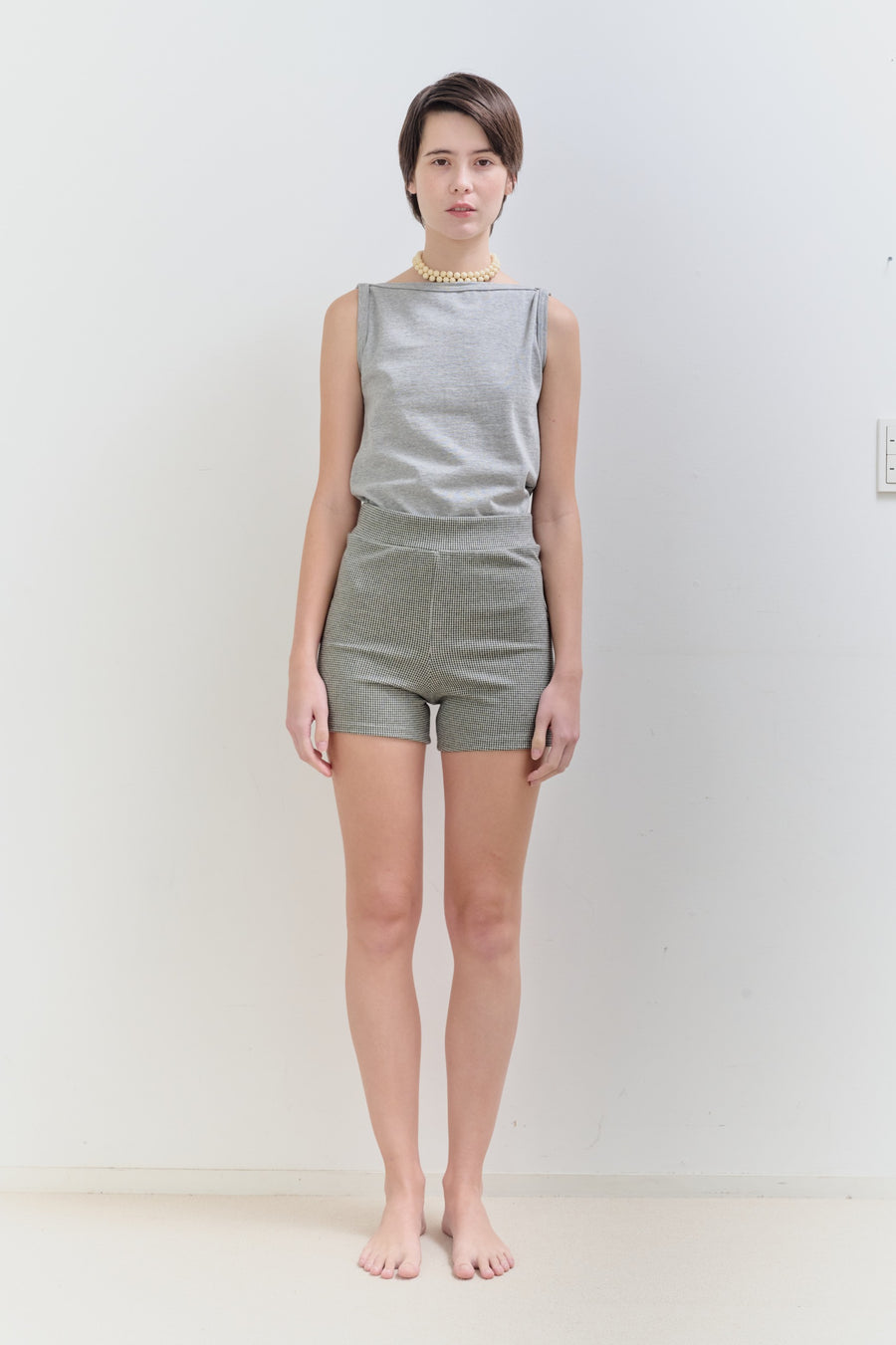 【NEW】Cotton Boat Neck Tanktop