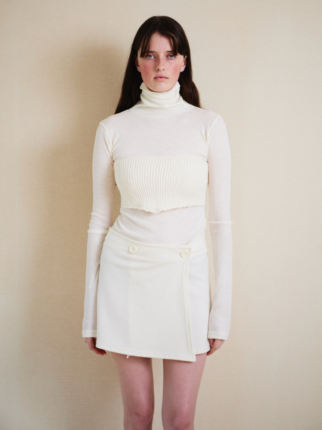 【NEW】Merino Wool 100% Sheer Turtle Neck