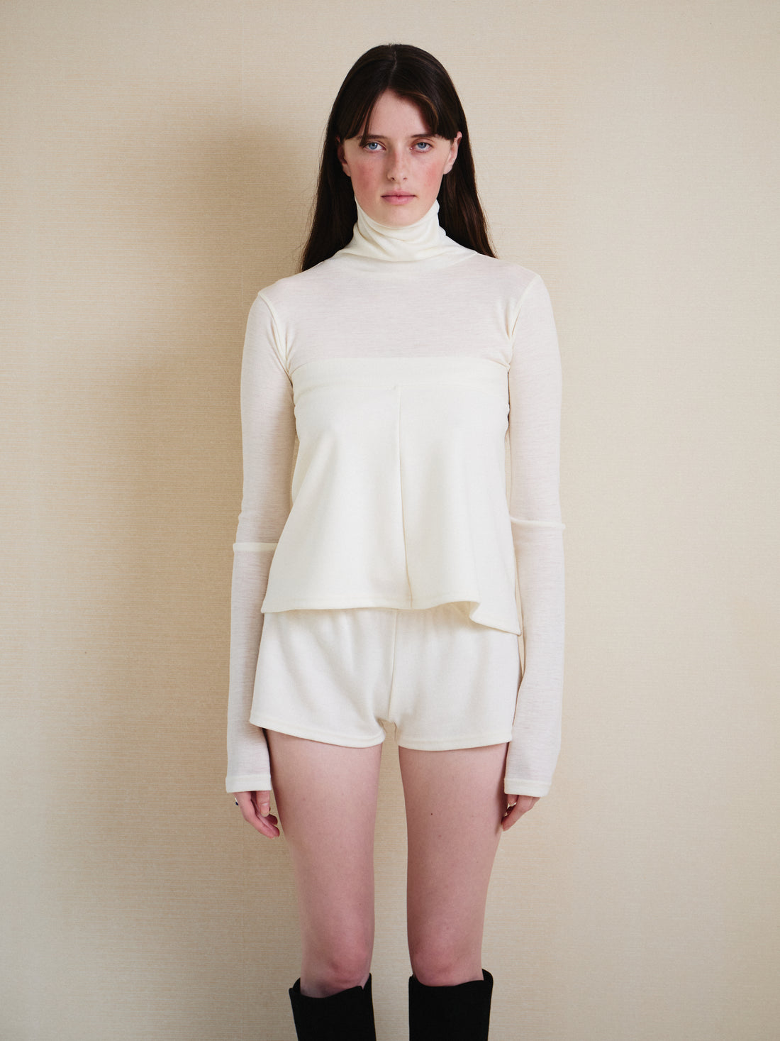 【NEW】Merino Wool 100% Sheer Turtle Neck