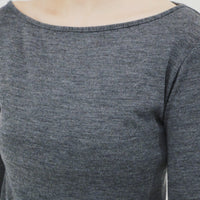 【NEW】Merino Wool 100% Sheer Long Sleeve Tops