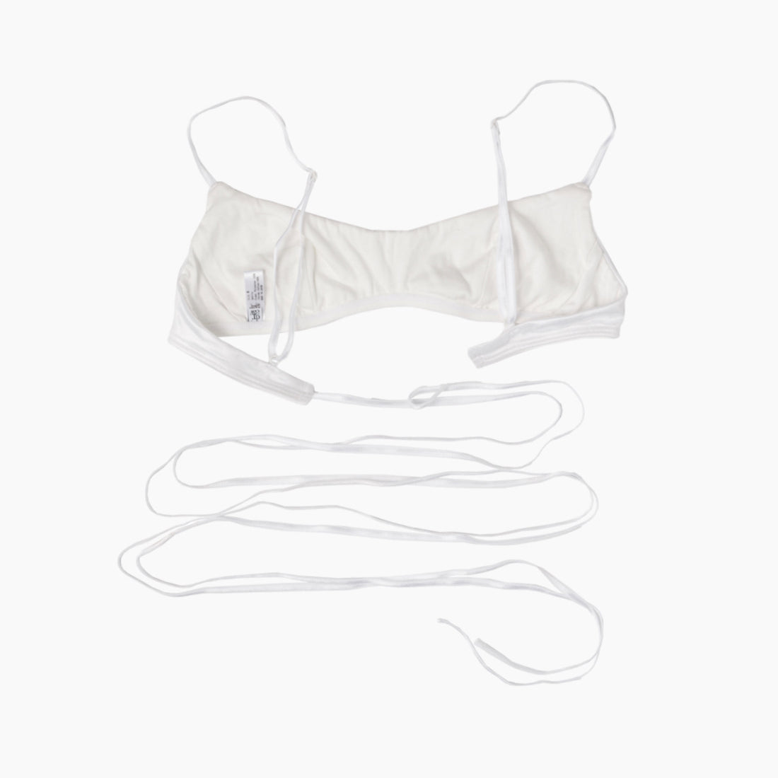 "D" Logo Satin Ribbon Bra