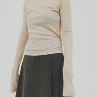 【NEW】Merino Wool 100% Sheer Long Sleeve Tops