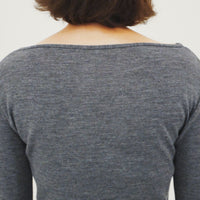 【NEW】Merino Wool 100% Sheer Long Sleeve Tops