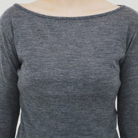 【NEW】Merino Wool 100% Sheer Long Sleeve Tops