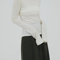 【NEW】Merino Wool 100% Sheer Long Sleeve Tops