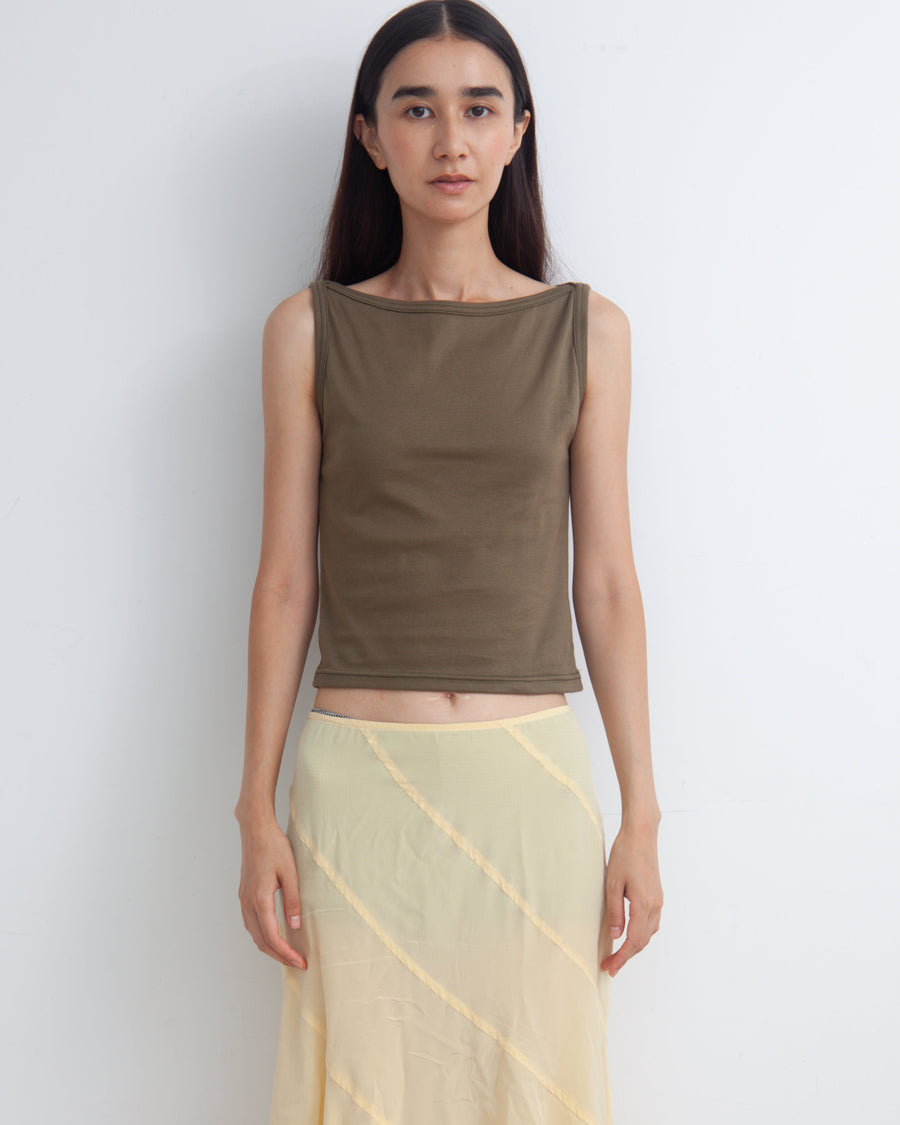 【NEW】Boat Neck Tanktop