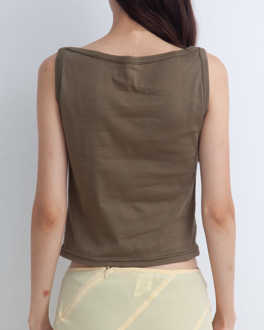 【NEW】Boat Neck Tanktop