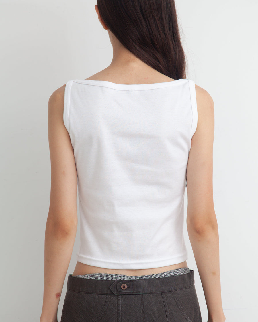 【NEW】Boat Neck Tanktop