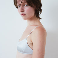 "D" Logo Satin Ribbon Bra