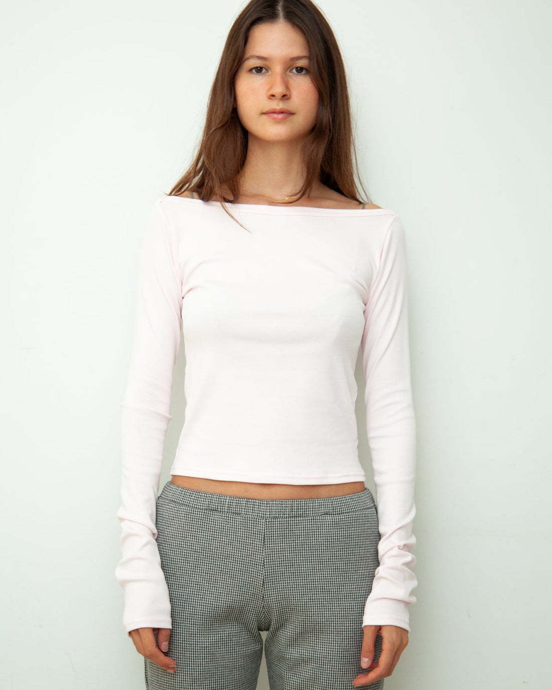 【NEW】Boat Neck Long Tee