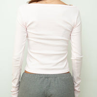 【NEW】Boat Neck Long Tee