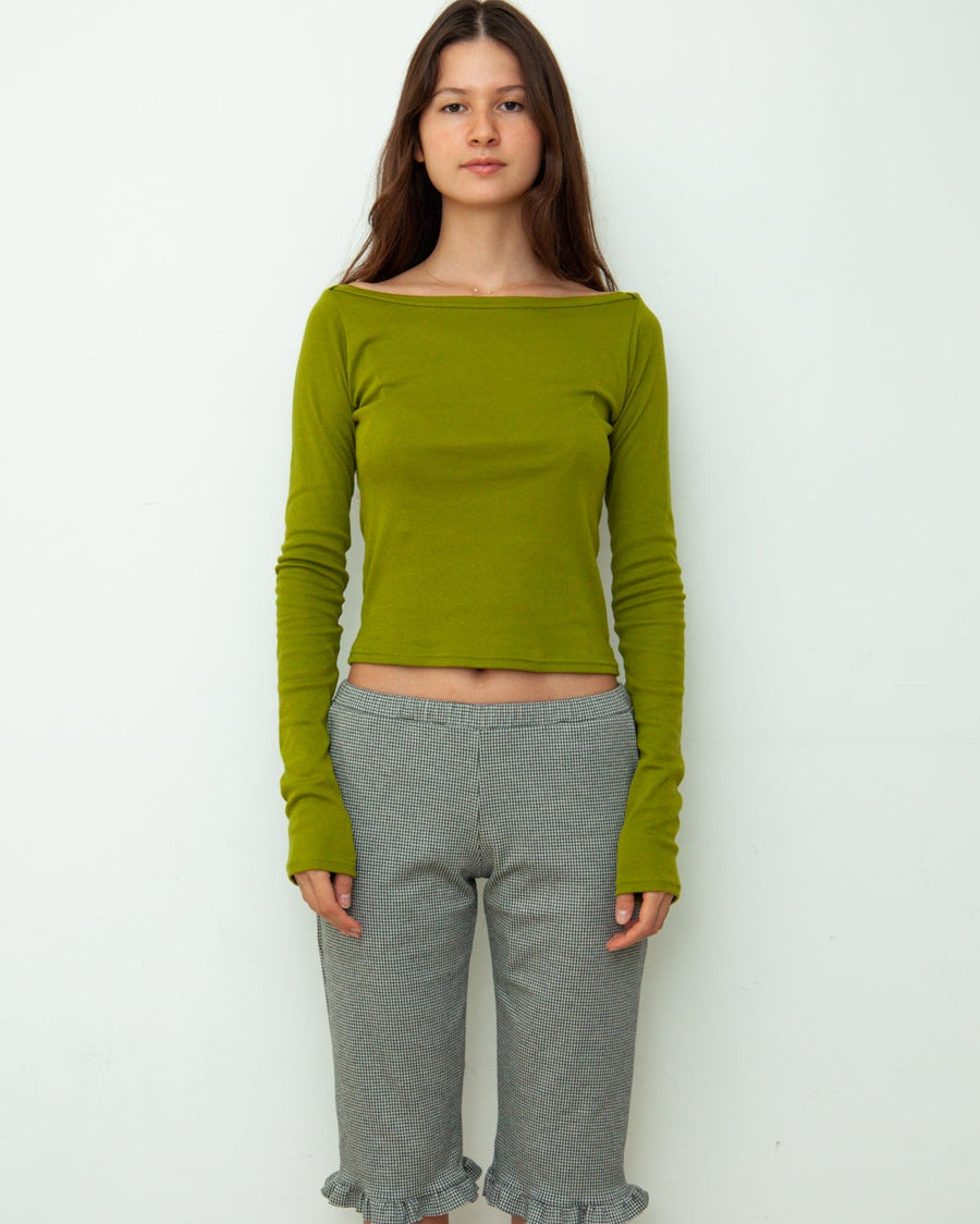 【NEW】Boat Neck Long Tee