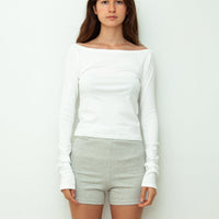 【NEW】Boat Neck Long Tee