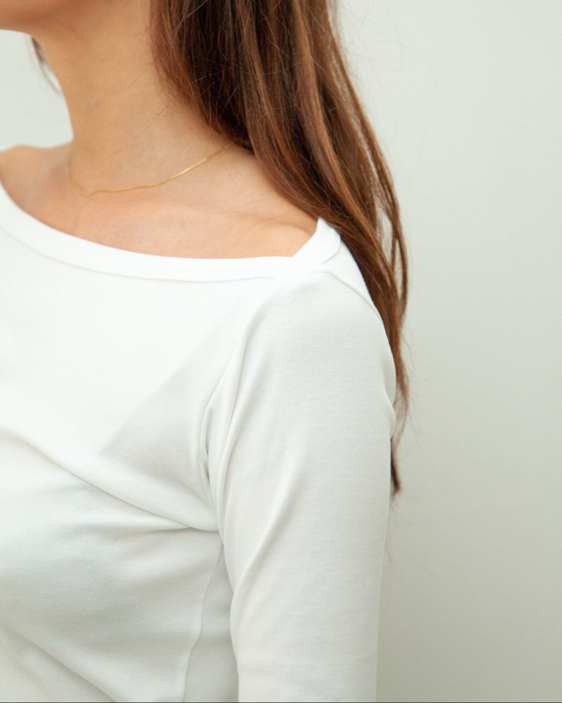 【NEW】Boat Neck Long Tee