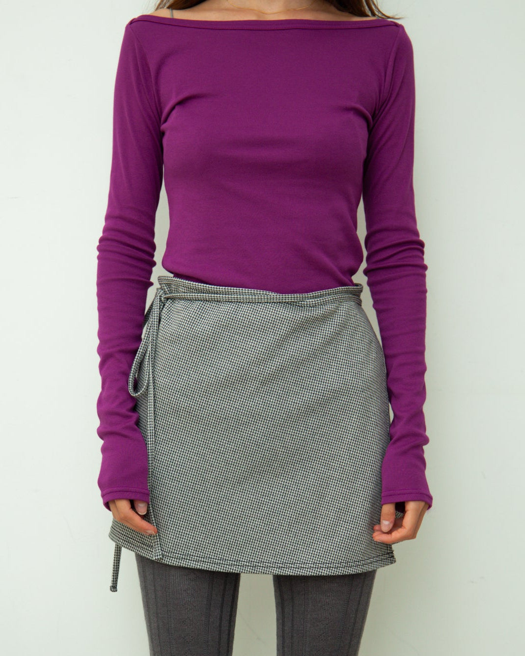 【NEW】Boat Neck Long Tee