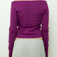 【NEW】Boat Neck Long Tee