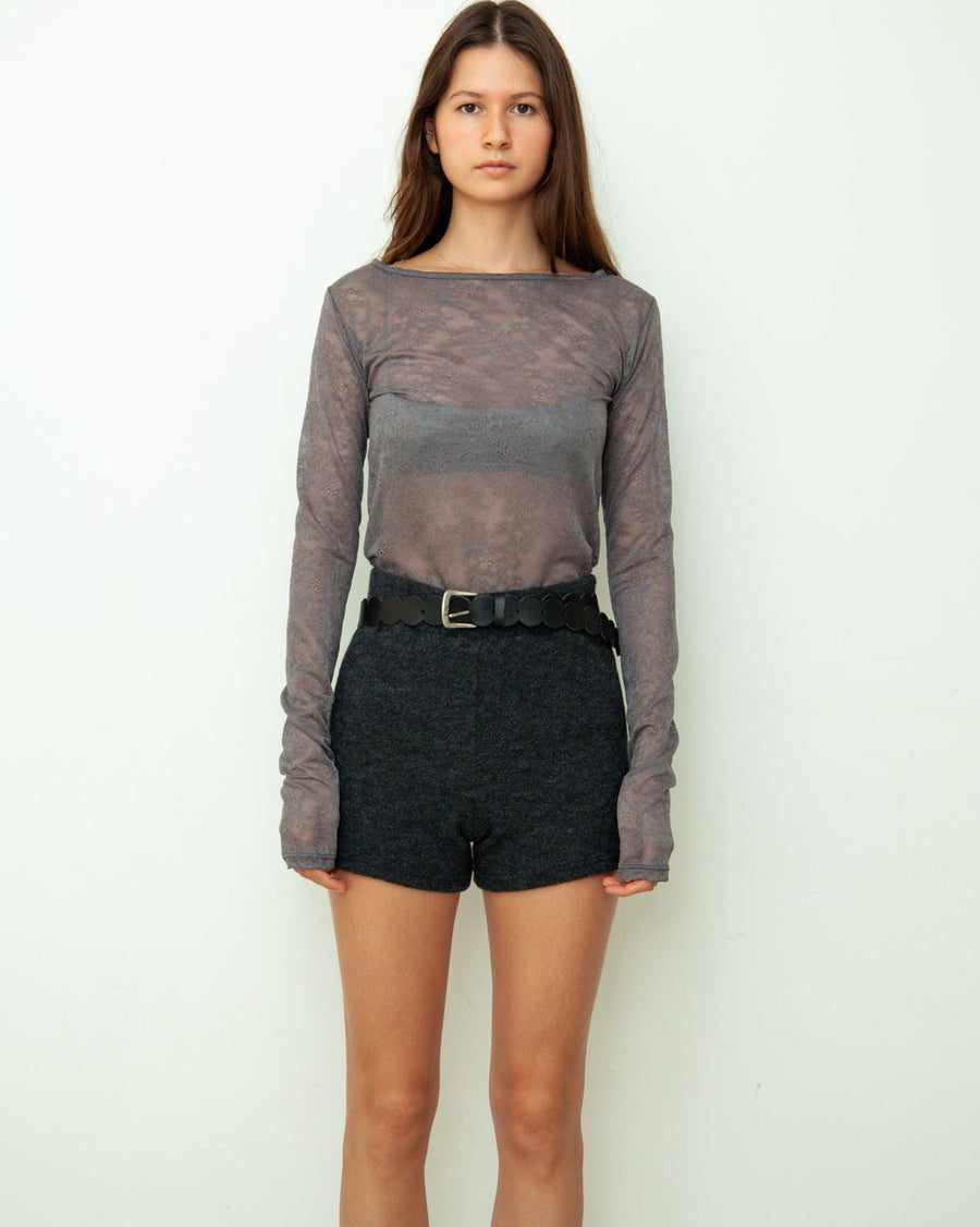 【NEW】Lace Boat Neck T-shirts