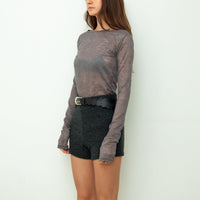 【NEW】Lace Boat Neck T-shirts