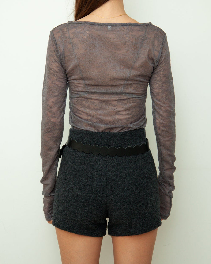 【NEW】Lace Boat Neck T-shirts