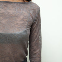 【NEW】Lace Boat Neck T-shirts