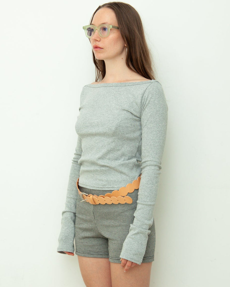 【NEW】Boat Neck Long Tee