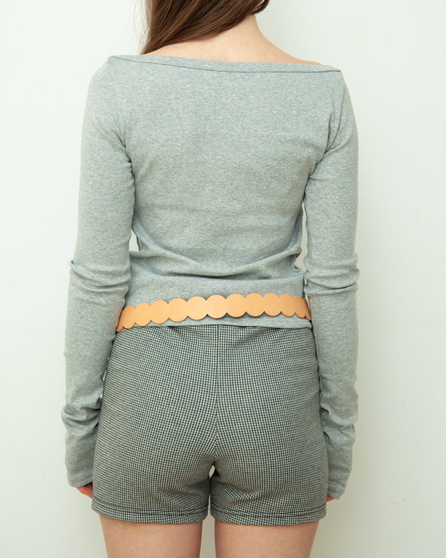 【NEW】Boat Neck Long Tee