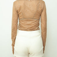 【NEW】Lace Boat Neck T-shirts