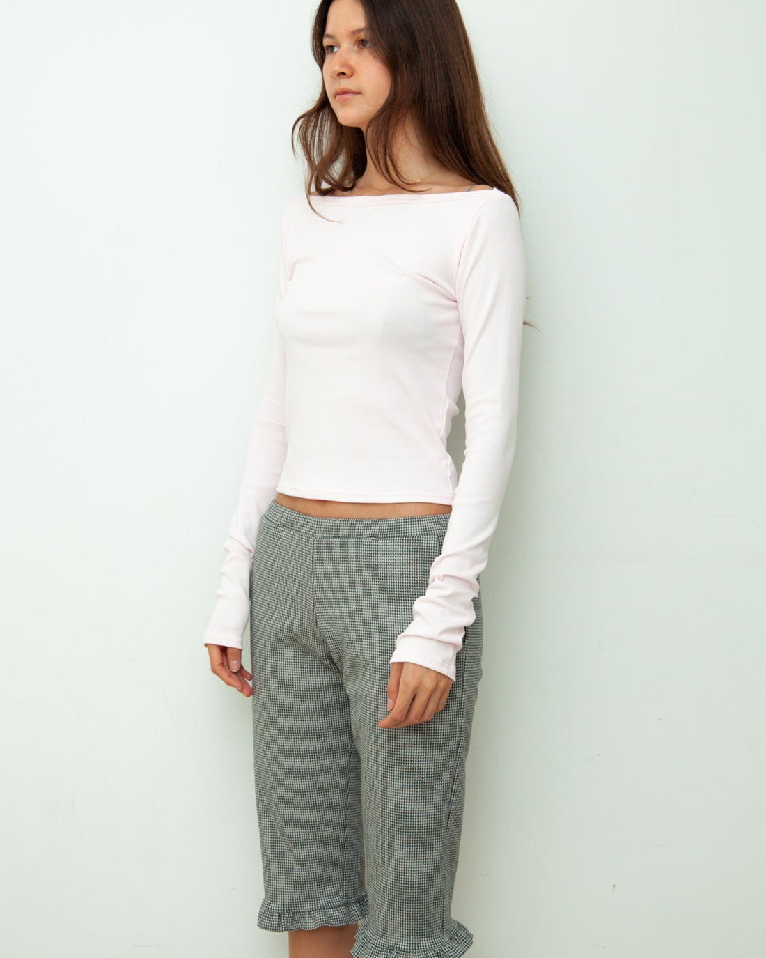 【NEW】Boat Neck Long Tee