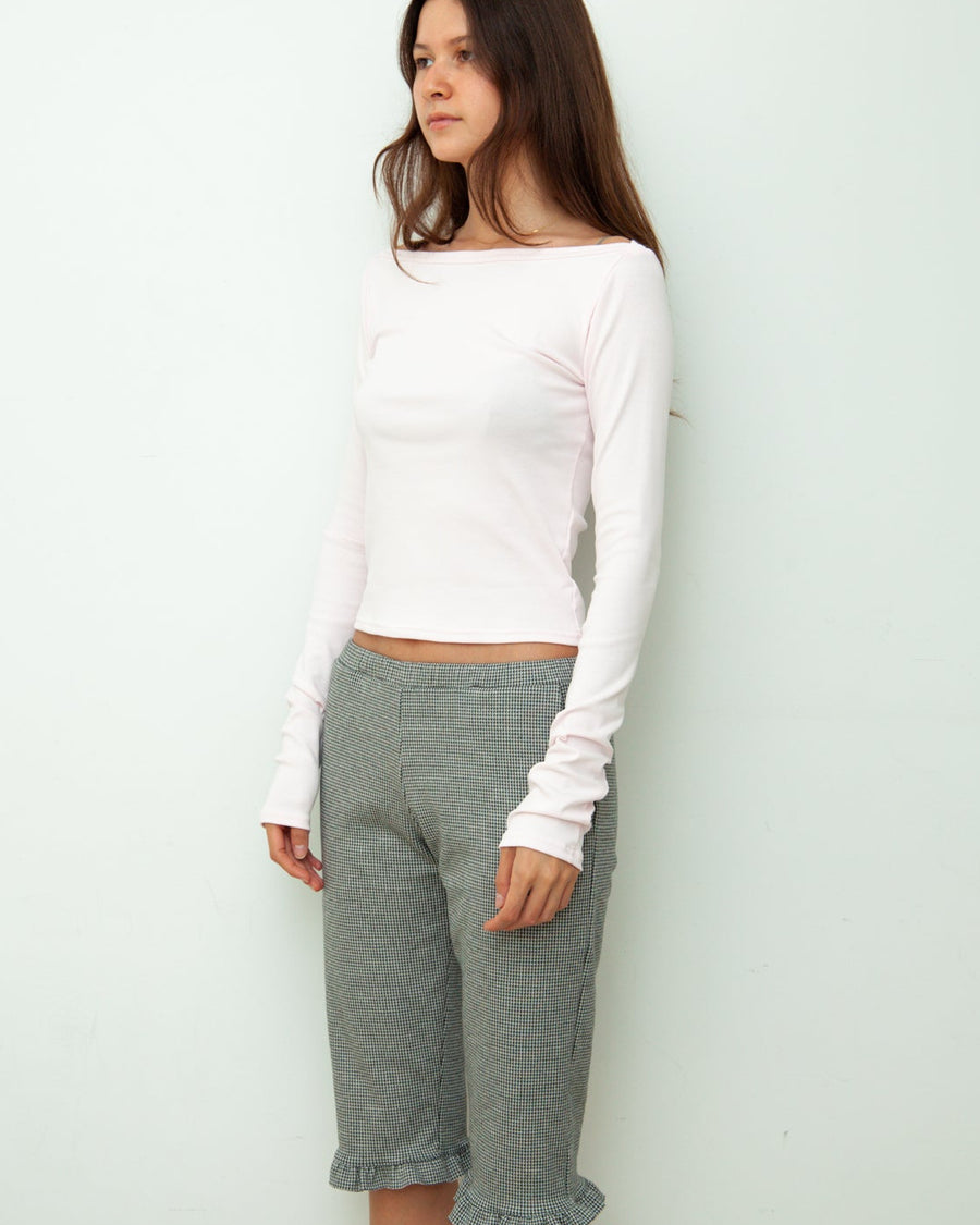 【NEW】Boat Neck Long Tee