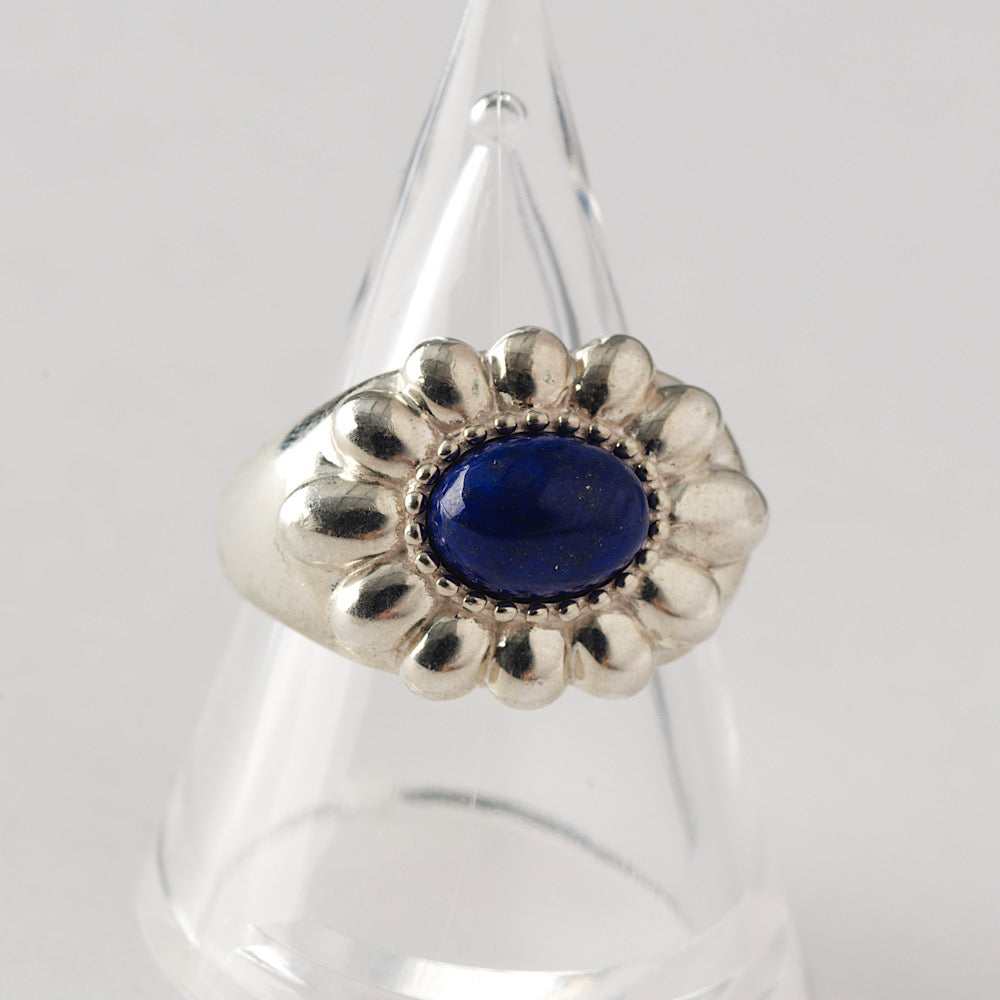 【NEW】Flower Stone Ring(Lapis lazuli）