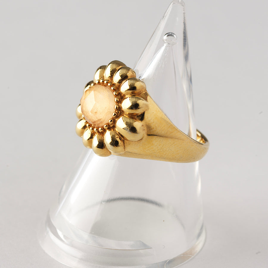 【NEW】Flower Stone Ring (Rose quarter)