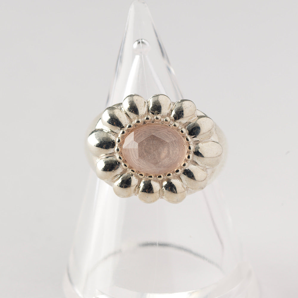 【NEW】Flower Stone Ring (Rose quarter)