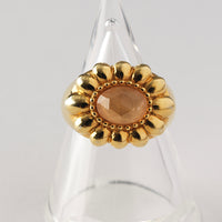 【NEW】Flower Stone Ring (Rose quarter)